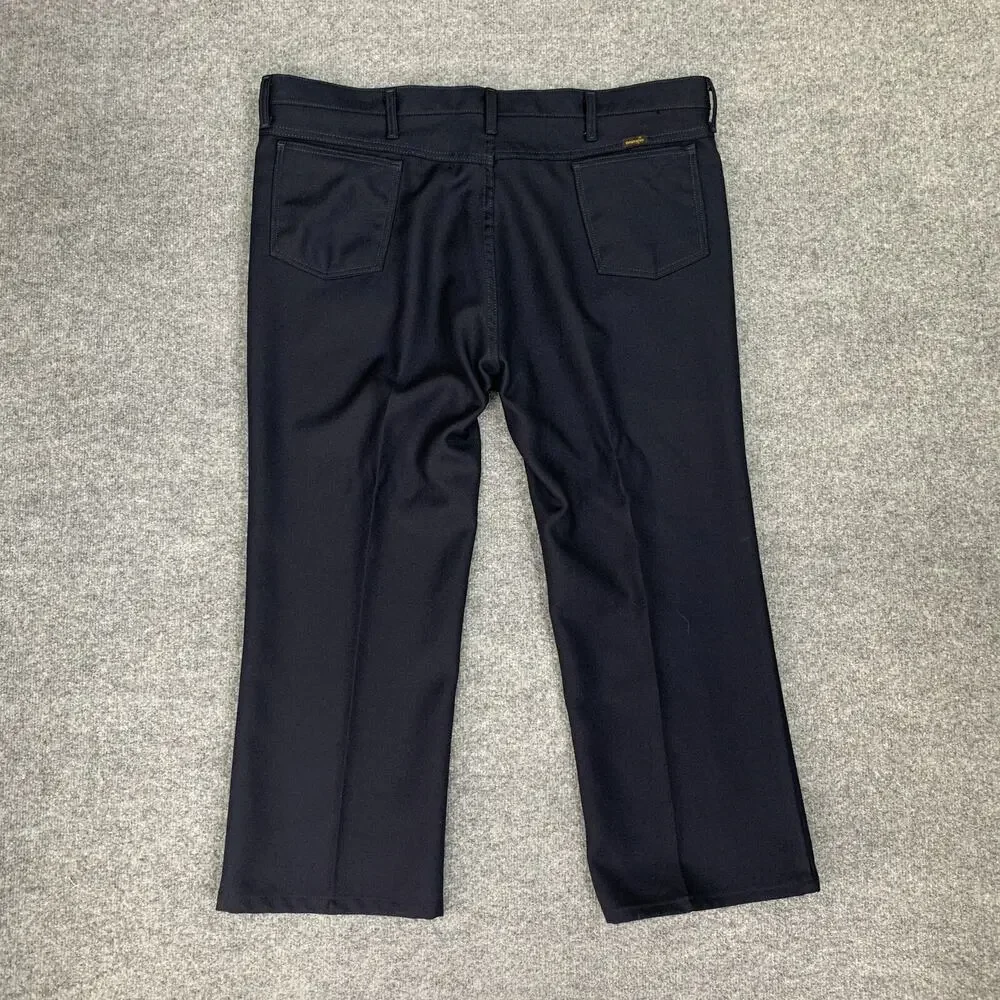 Vintage Wrangler Pants Mens‎ 44 Indigo Wrancher Straight High Rise Dress Western